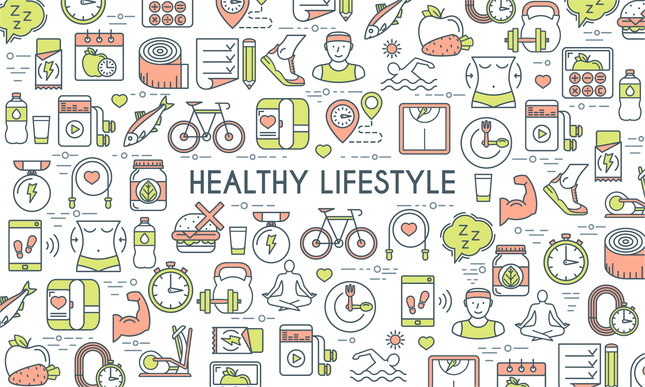 healthy-lifestyle-icons by .