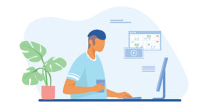 people-using-online-apps-set by . 