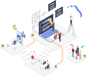 1 Cloud Computing Service Companies Isometric Illustrattion by . 