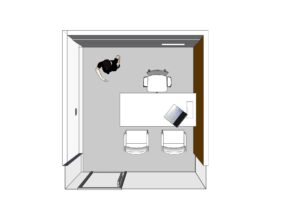 Enclosed_office_Office-2-top-view by . 