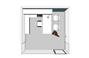 Enclosed_office_Office-4-top-view by . 