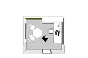 Enclosed_office_Office-5-top-view by . 